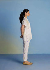 Aboli Patchwork Linen C-Ord Set-White